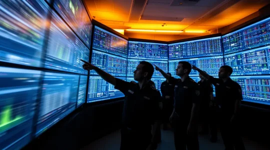 Emergency server control room during Black Friday traffic surge