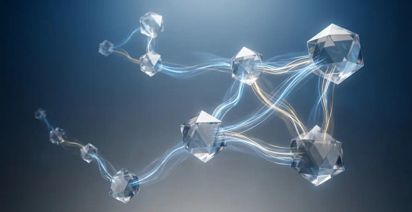 Strategic cloud architecture visualization showing interconnected multi-cloud infrastructure