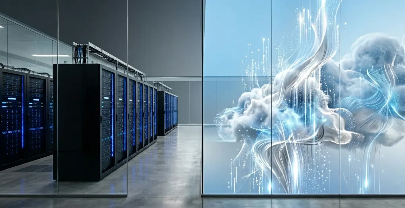 Business decision between on-premise servers and cloud computing infrastructure