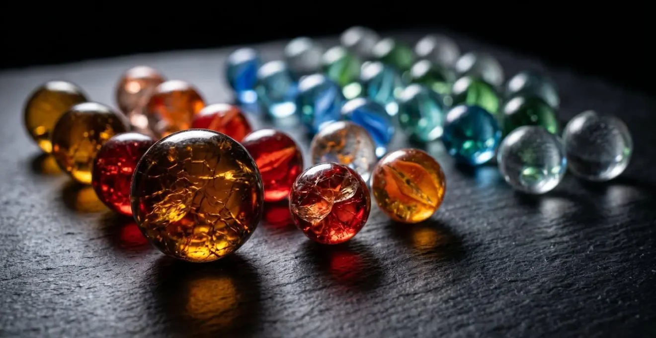 A visual representation of a functional impact matrix, showing marbles of different sizes and colours to denote crisis priority based on business function.
