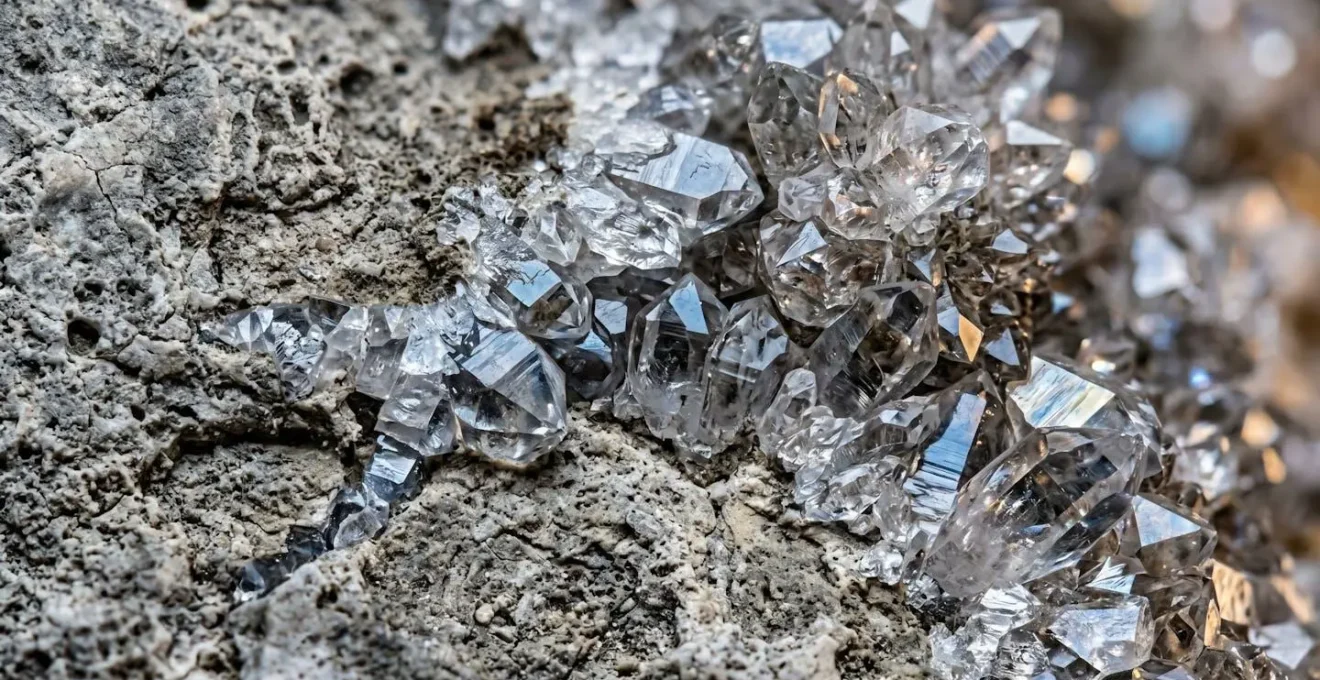 Macro photography showing the gradual transformation of a monolithic structure
