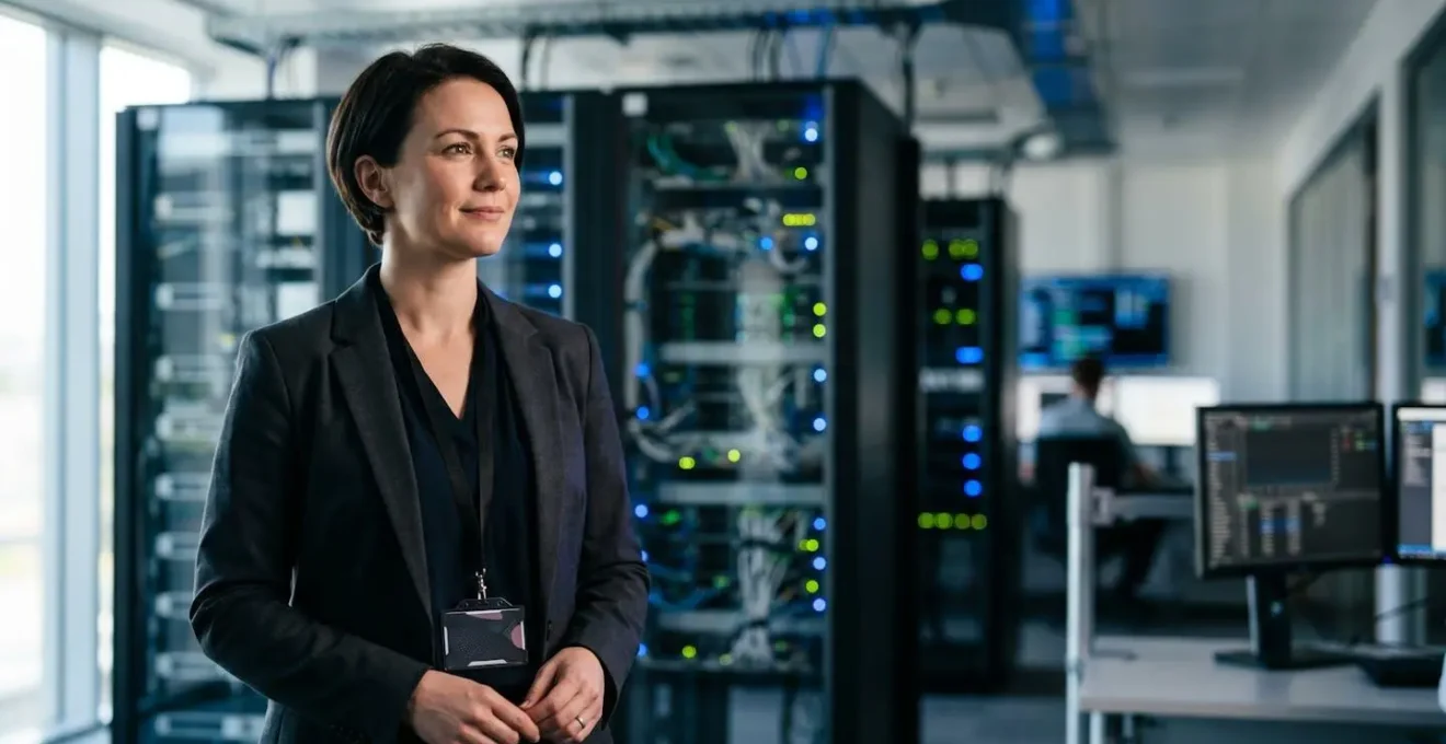 British security cleared personnel working in secure UK data centre environment